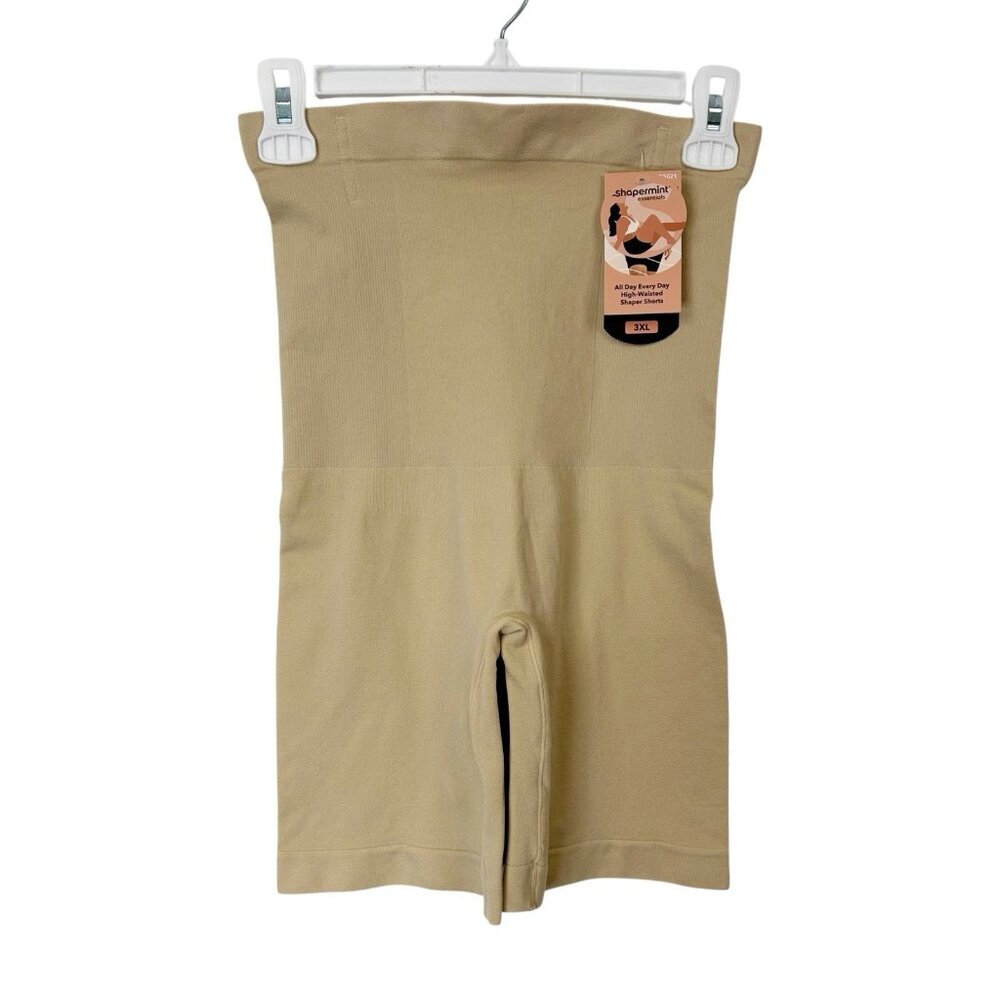 NEW Shapermint All Day Every Day High Waisted Shaper Shorts Size 3XL‎ Beige